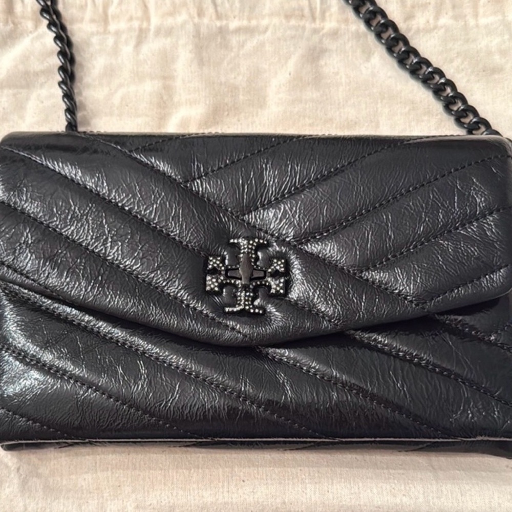 Tory Burch Black Chevron Crossbody Bag